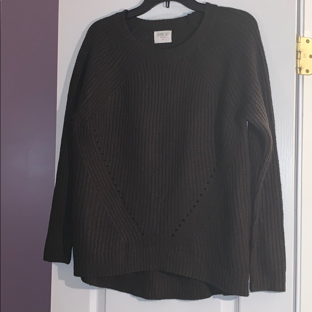 Army Green Sienna Knit high low sweater🥾